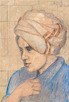 Huzella Pál, Hallgató- Nő turbánban