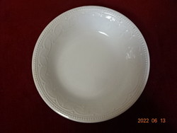 Gránit porcelán mélytányér, antik, nyomott mintás. Vanneki! Jókai.