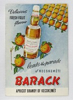 1J490 Kecskeméti Barack pálinka brandy diplomata bolti reklám képeslap