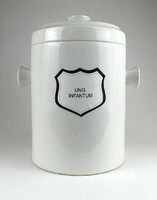 1I504 Régi nagyméretű porcelán patika edény gyógyszertári tégely UNG. INFANTUM