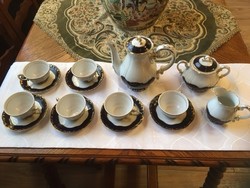 Zsolnay porcelán Pompadour III. kávés készlet eladó