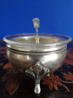 Monarchical silver spice rack with spoon