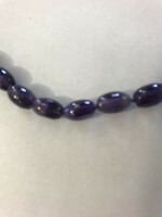 Genuine stone amethyst necklace with 925 silver marked clasp! Size: 45 cm