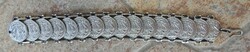 Érme - karlánc / érmékből álló ezüst színű karlánc - karkötő