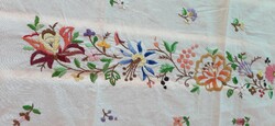 Kalocsa richly embroidered tablecloth, tablecloth, running 78 x 37 cm.