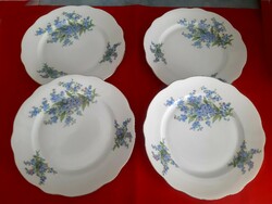 Zsolnay nefelejcs mintás  lapos tányér (4 darab)