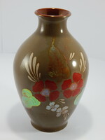 Zsolnay eozin többtűzű, kis váza, 16 cm.Minimál ár nélkül!