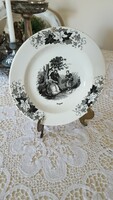 Antique decorative plate for the month of August