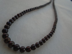 Luxus nyaklánc valódi fekete Tahiti gyöngyökkel 0,4 cm egyforma válogatott szemekkel