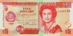 Belize $ 5 2015 unc