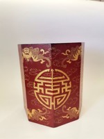Kínai Qing Dinasztia ecsettartó octogonal kínai szimbólumokkal
