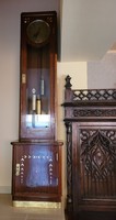 ANTIQUE 3 WEIGHTS, SECOND HAND INDICATOR, RESTORED STANDING CLOCK