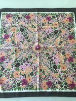 Vintage monique martin scarf with thousands of flowers, 67 x 69 cm