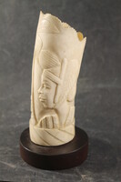 Hand - carved bone or horn holder 899