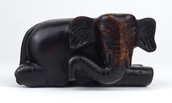 1J516 carved splitting hardwood elephant wood carving 11.5 Cm