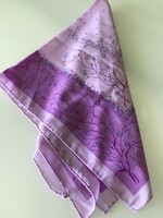 Silk scarf with different shades of purple, 77 x 75 cm
