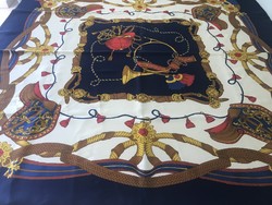 Hatalmas francia kendő, Pier Olivier márka, 89 x 89 cm