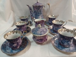 Polish iridescent luster glazed porcelain tea set