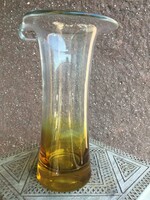 Glass vase-blown-likely Czech-heavy, 1, 3 kg, 25 cm tall