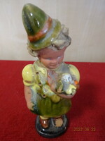 Ceramic figurine from Szécs, Budapest. Little girl in Tyrolean dress. He has! Jókai.