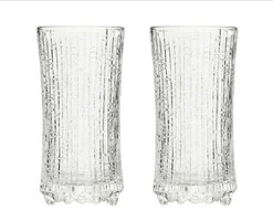 Beautiful iittala glasses reminiscent of the surface of melting ice and water droplets