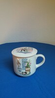 Filter tea porcelain mug with lid (kgg - German)