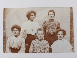 Régi képeslap fotó levelezőlap hölgyek csoportkép