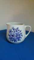 Blue floral granite ceramic jug