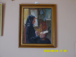 Szirmayné Bayer Erzsébet (1922-2005) Az utolsó levél cimű festménye