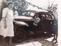 Régi autós fotó vintage fénykép