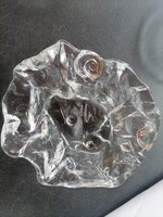 Skandináv jégüveg asztalközép csigaházakkal
