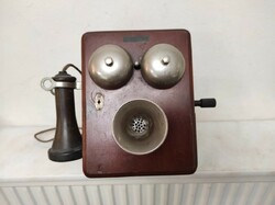 Antik falra szerelhető fa telefon 1890-1905 as évek 707 5528