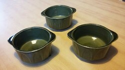 Three English ceramic baking tins