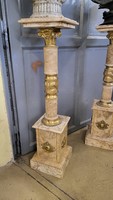 Bézs márvány posztamens-szobortartó-virágtartó