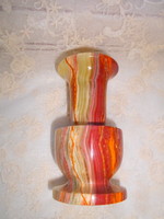 Agate polished heavy vase - a beautiful piece of craftsmanship