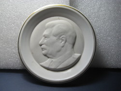 Herend porcelain, stalin plaque from the fifties, a collection piece