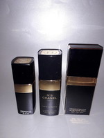 3 Pieces of exclusive vintage - coco chanel - tester perfume bottle in gold black color