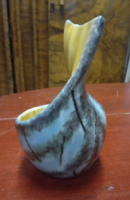 Régi vintage retro Luria Vilma különleges alakú madár váza, ritka " LURIA " szignóval