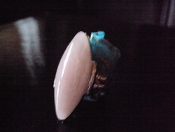 Rose quartz ring with silver socket