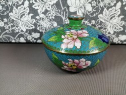 Oriental enamel sugar bowl