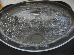 Large oval mixed fruit patterned fruit bowl