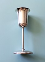 Antik ezüst talpas pohár vagy gyertyatartó 10.5cm