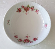 Régi vintage rózsás vastagfalú porcelán tál 25.5 cm