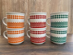 Colditz retro patterned mugs