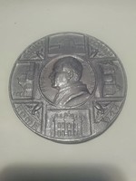 1925 Roma Anno Santo XI. Pius Pápa Emlékérem 10 cm Pax Christi in Regno Christi