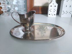 Vintage English silver plated douwe egberts tray and milk / cream spout