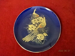 Japanese porcelain decorative plate, cobalt blue, pheasant pattern. He has! Jókai.