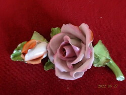 Herendi porcelán rózsa, hossza 14 cm. Vanneki! Jókai.
