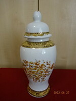 Vase with German porcelain lid, hand-painted, vanneki! Jókai.