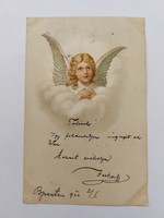 Régi képeslap 1900 levelezőlap angyal